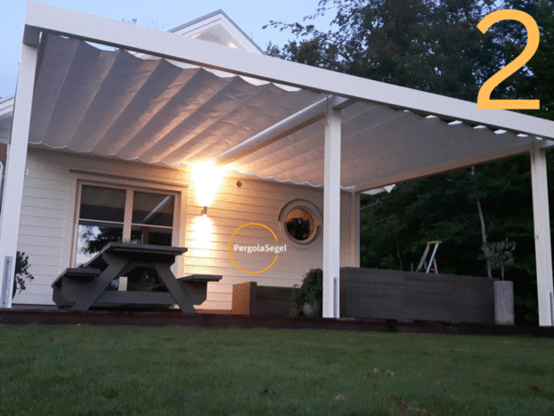 Pergolamarkis vid uteplats i Bromölla - Projekt nr 2