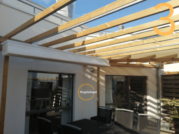 Pergolamarkis vid uteplats i Malmö - Projekt nr 3