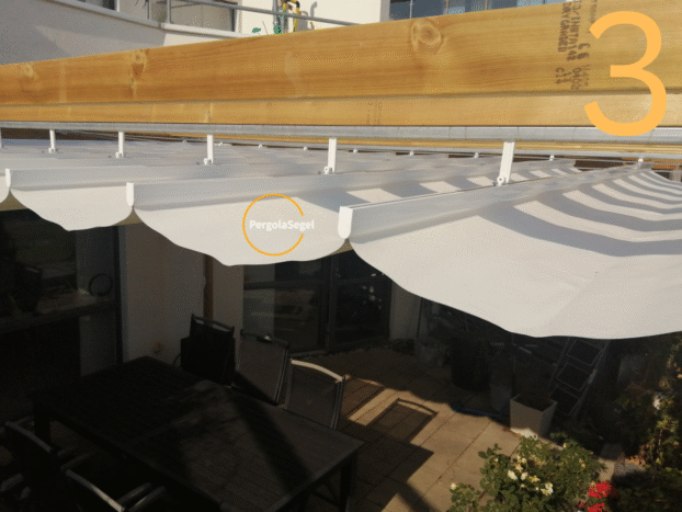 Pergolamarkis vid uteplats i Malmö - Projekt nr 3