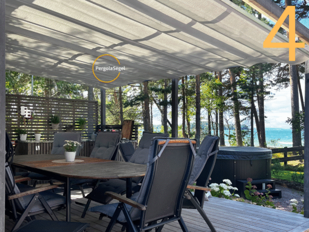 Pergolamarkis vid uteplats i Jönköping - Projekt nr 4