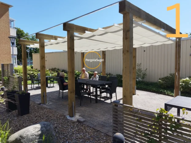 Pergolamarkis på BR -innergård, Ängelholm - Projekt nr 1