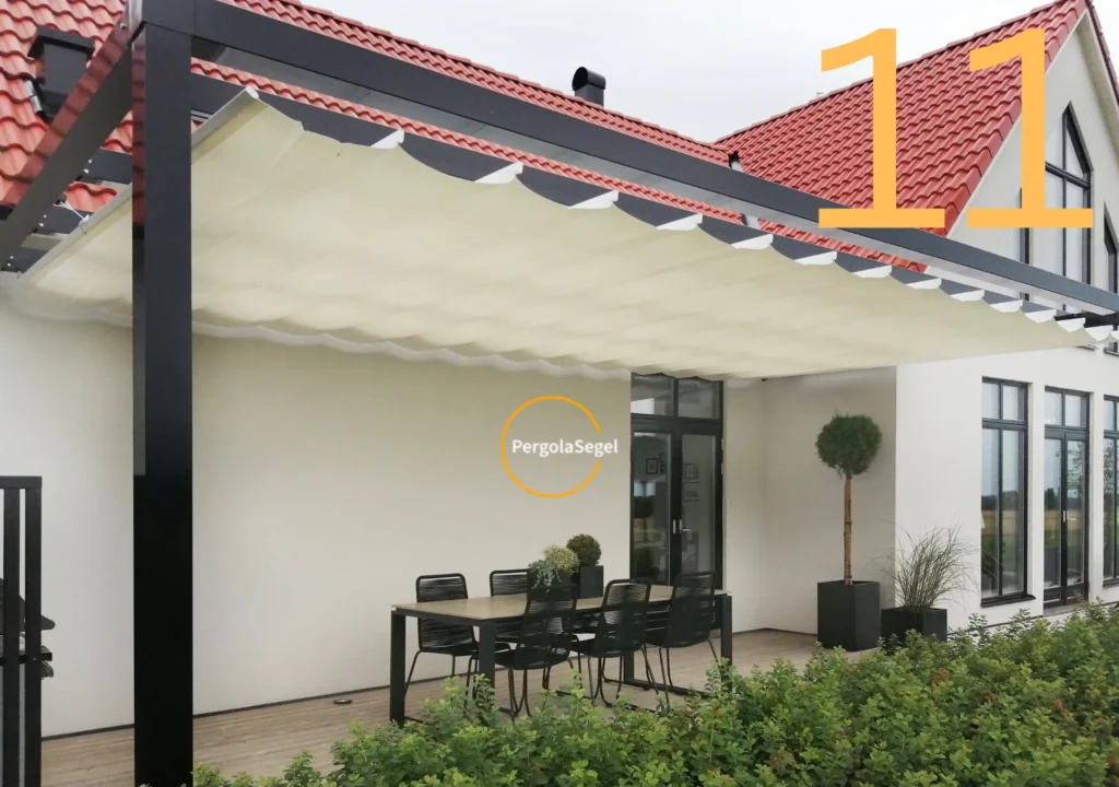 Pergolamarkis vid uteplats i Helsingborg - Projekt nr 11