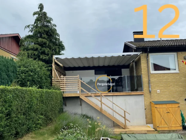 Pergolamarkis vid uteplats i Allerum - Projekt nr 12