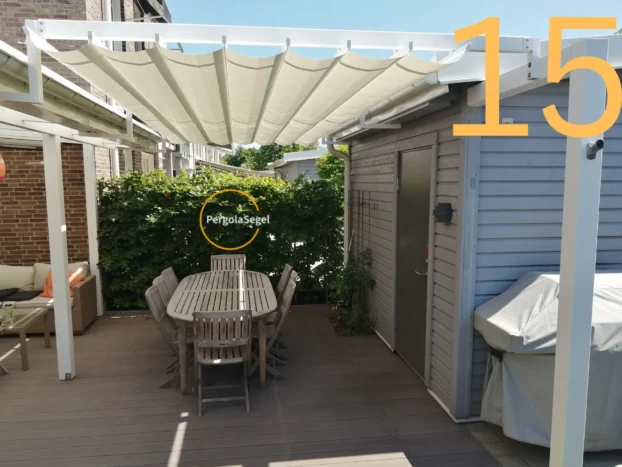 Pergolamarkis vid uteplats i Lomma - Projekt nr 15