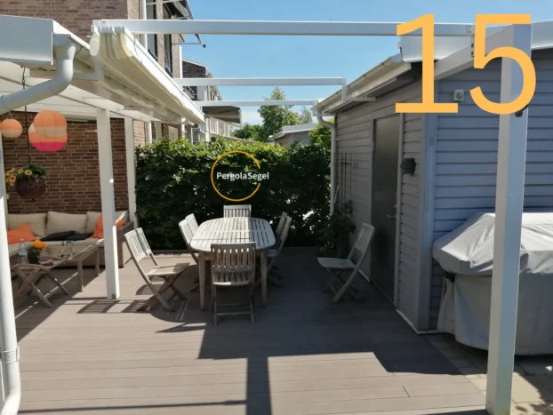 Pergolamarkis vid uteplats i Lomma - Projekt nr 15