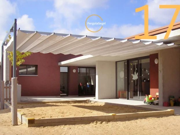 Pergolamarkis vid uteplats i Stockholm - Projekt nr 17