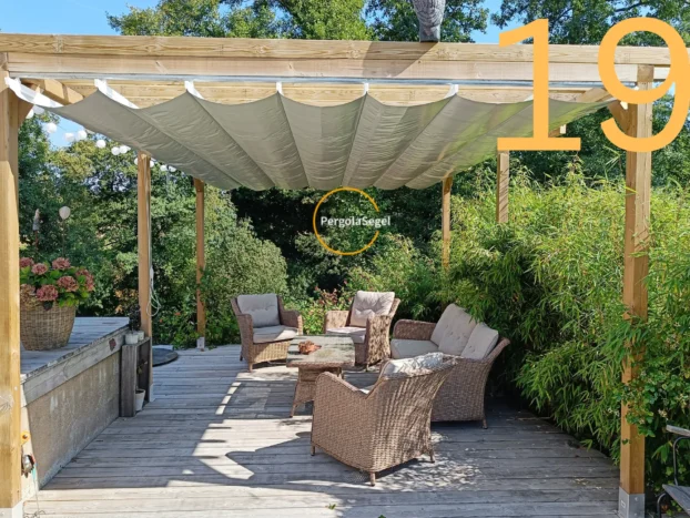 Pergolamarkis vid uteplats i Halmstad - Projekt nr 19