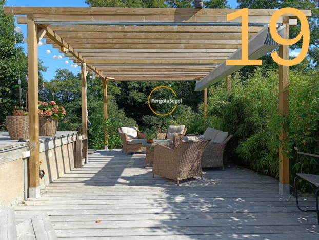 Pergolamarkis vid uteplats i Halmstad - Projekt nr 19