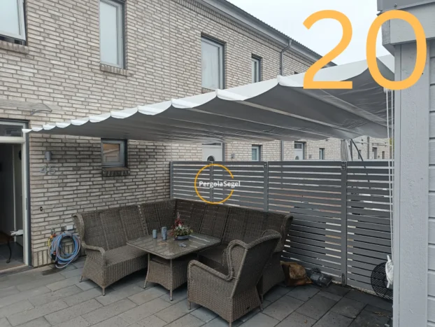 Pergolamarkis vid uteplats i Helsingborg - Projekt nr 20