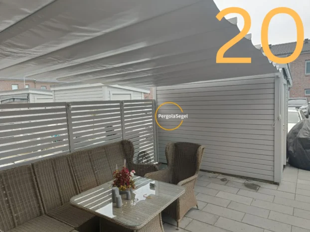 Pergolamarkis vid uteplats i Helsingborg - Projekt nr 20