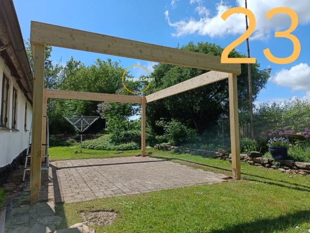 Pergolamarkis vid uteplats i Askim – Projekt nr 22