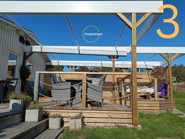 Pergolamarkis på uteservering, Varberg - Projekt nr 3