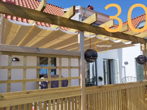 Pergolamarkis vid uteplats i Svarte – Projekt nr 30