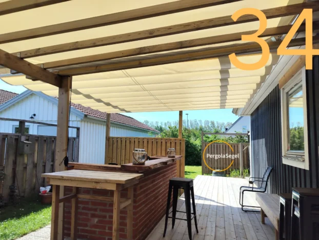 Pergolamarkis vid uteplats i Domsten – Projekt nr 34