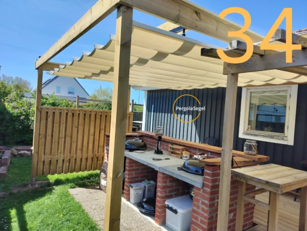 Pergolamarkis vid uteplats i Domsten – Projekt nr 34