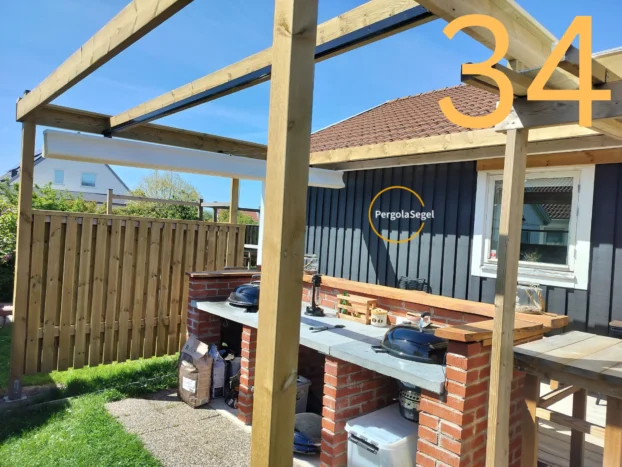 Pergolamarkis vid uteplats i Domsten – Projekt nr 34