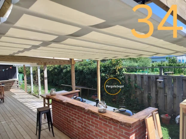 Pergolamarkis vid uteplats i Domsten – Projekt nr 34