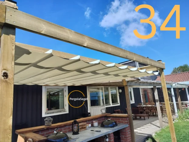 Pergolamarkis vid uteplats i Domsten – Projekt nr 34