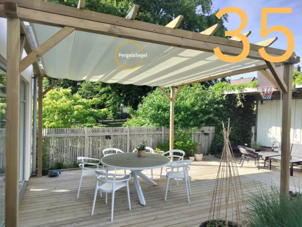 Pergolamarkis vid uteplats i Helsingborg – Projekt nr 35