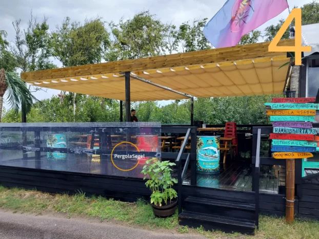 Pergolamarkis på uteservering, Halmstad - Projekt nr 4