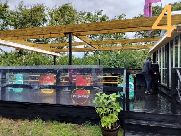 Pergolamarkis på uteservering, Halmstad - Projekt nr 4