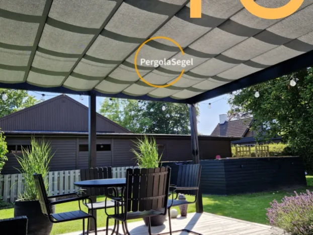 Pergolamarkis vid uteplats i Lomma – Projekt nr 40