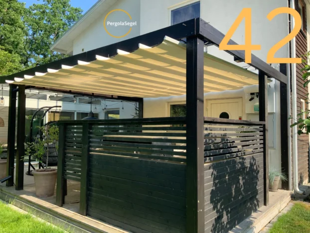 Pergolamarkis vid uteplats i Värmdö – Projekt nr 42