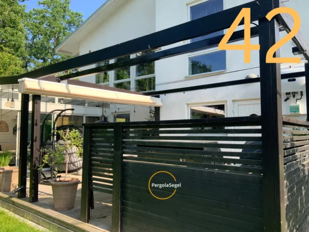 Pergolamarkis vid uteplats i Värmdö – Projekt nr 42