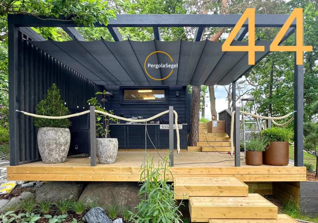 Pergolamarkis vid uteplats i Tuve – Projekt nr 44
