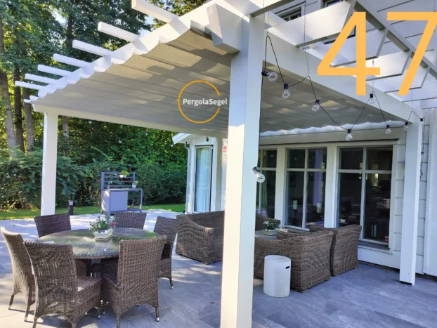 Pergolamarkis vid uteplats i Ingarö – Projekt nr 47