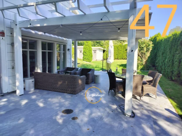 Pergolamarkis vid uteplats i Ingarö – Projekt nr 47