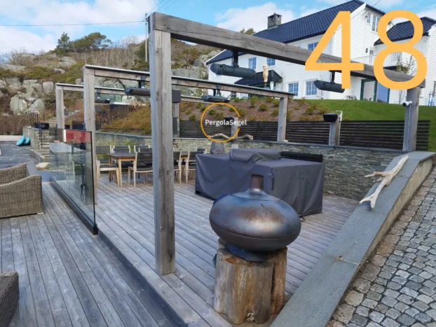 Pergolamarkis vid uteplats i Norge – Projekt nr 48