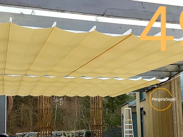 Pergolamarkis vid uteplats i Vik – Projekt nr 49