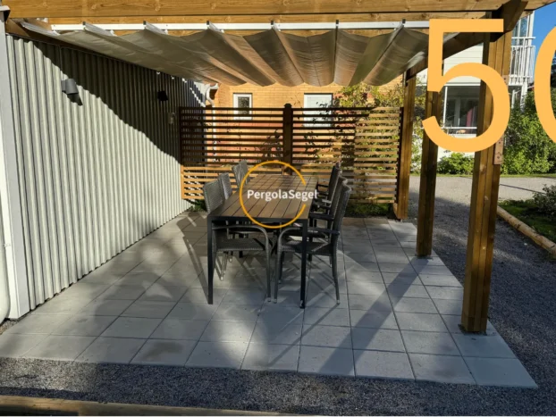 Pergolamarkis vid uteplats i Umeå – Projekt nr 50