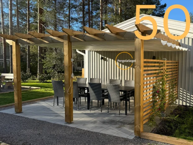 Pergolamarkis vid uteplats i Umeå – Projekt nr 50