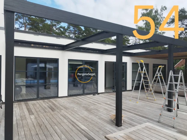 Pergolamarkis vid uteplats i Höllviken – Projekt nr 54