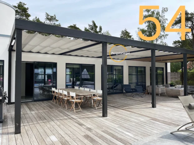 Pergolamarkis vid uteplats i Höllviken – Projekt nr 54