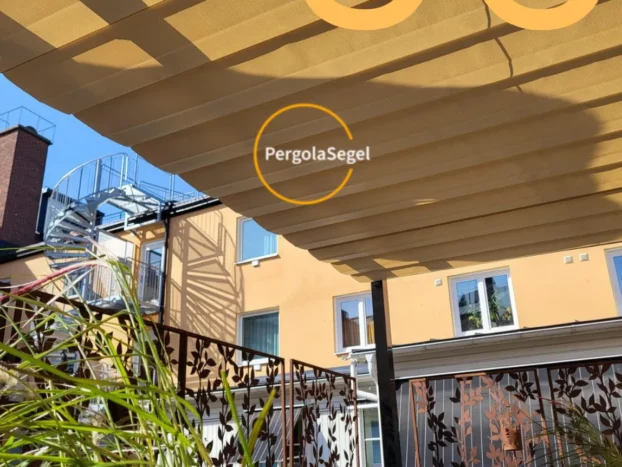 Pergolamarkis vid uteplats i Vimmervy – Projekt nr 56