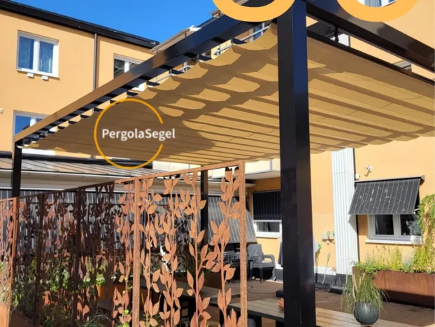 Pergolamarkis vid uteplats i Vimmervy – Projekt nr 56