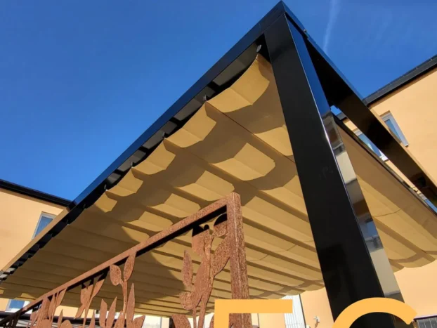 Pergolamarkis vid uteplats i Vimmervy – Projekt nr 56