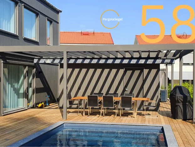 Pergolamarkis vid uteplats i Sundyberg – Projekt nr 58