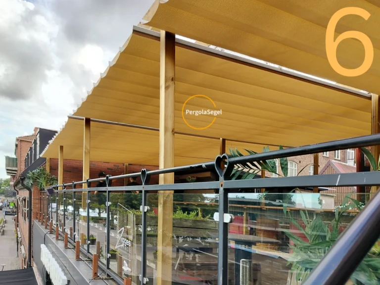 Pergolamarkis på stor uteservering, Halmstad - Projekt nr 6