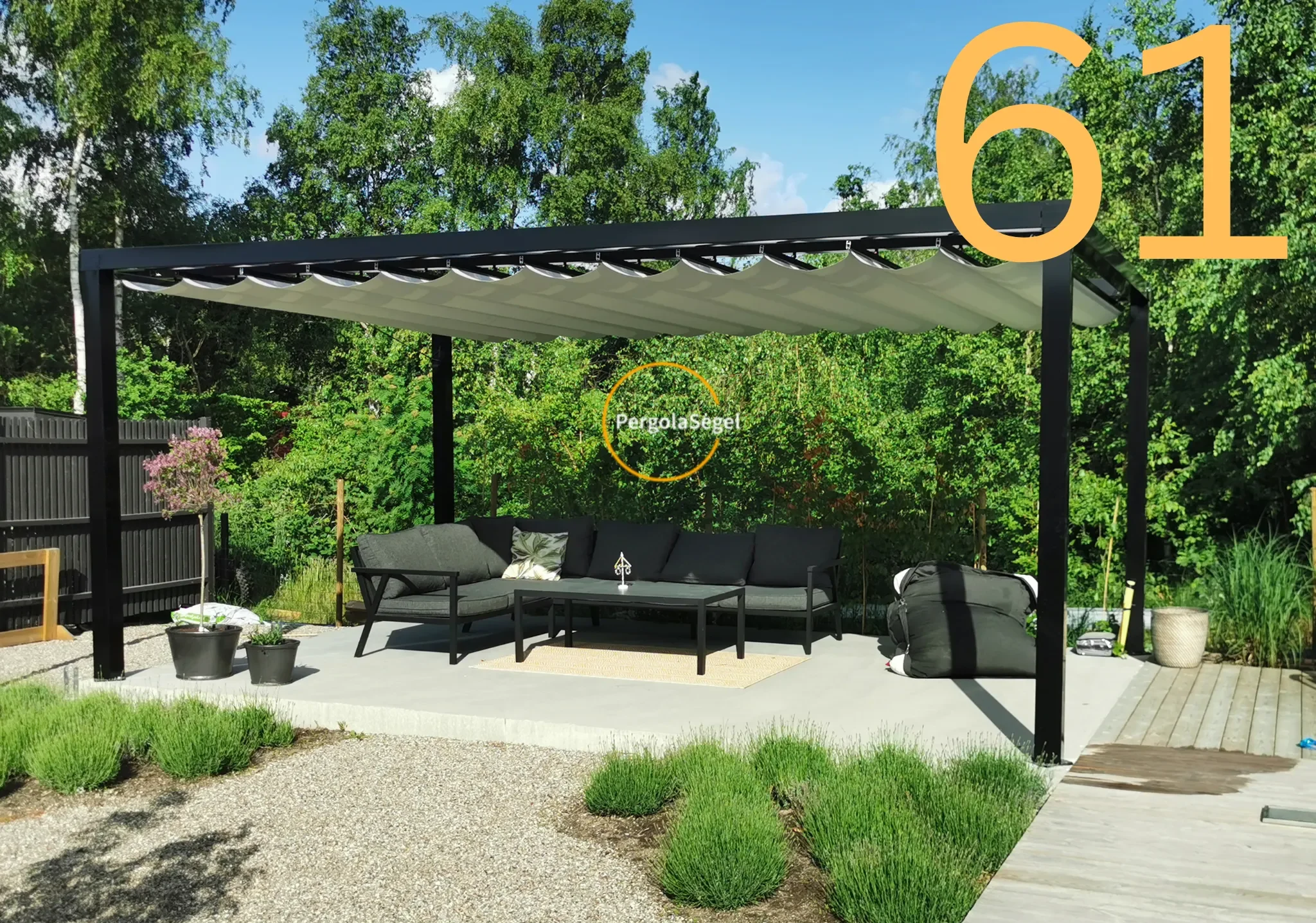 Pergolamarkis vid uteplats i Trelleborg – Projekt nr 61