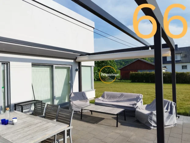 Pergolamarkis vid uteplats i Båstad – Projekt nr 66