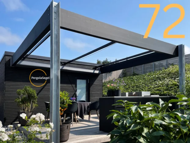 Pergolamarkis vid uteplats i Viken – Projekt nr 72