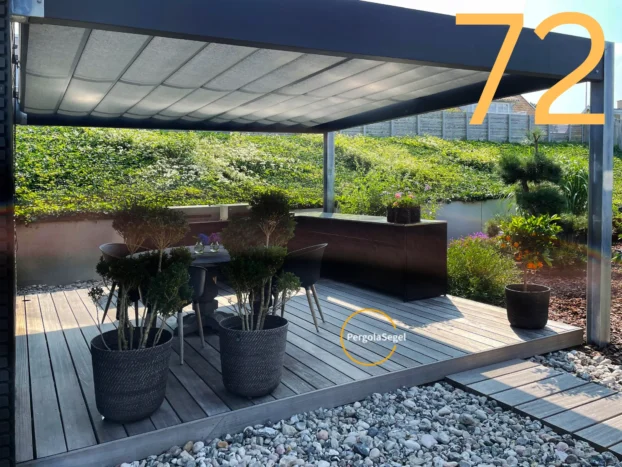 Pergolamarkis vid uteplats i Viken – Projekt nr 72