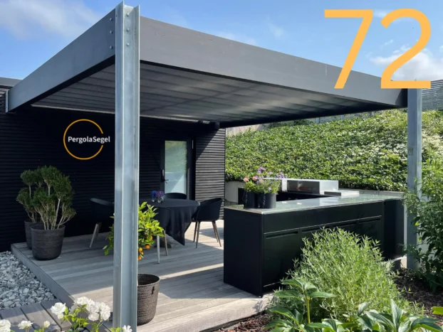 Pergolamarkis vid uteplats i Viken – Projekt nr 72