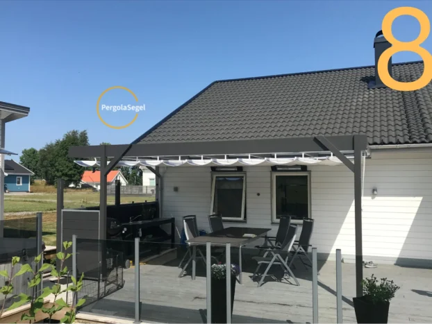 Pergolamarkis vid uteplats i Udevalla - Projekt nr 8