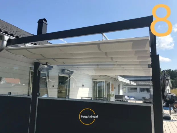 Pergolamarkis vid uteplats i Udevalla - Projekt nr 8