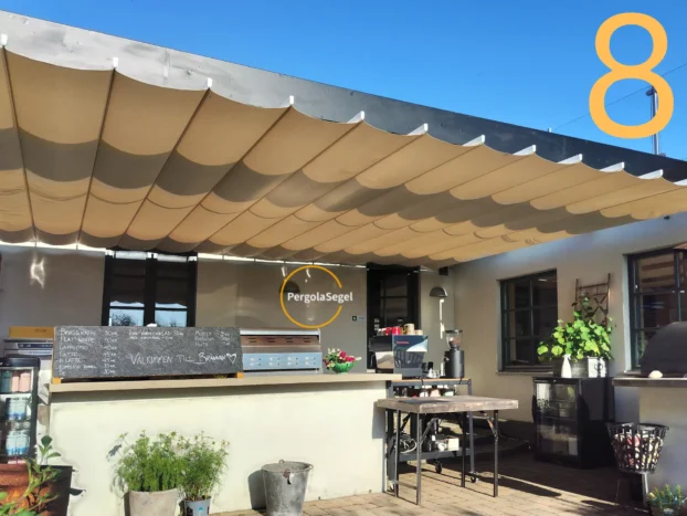 Pergolamarkis på uteservering, Viken - Projekt nr 8